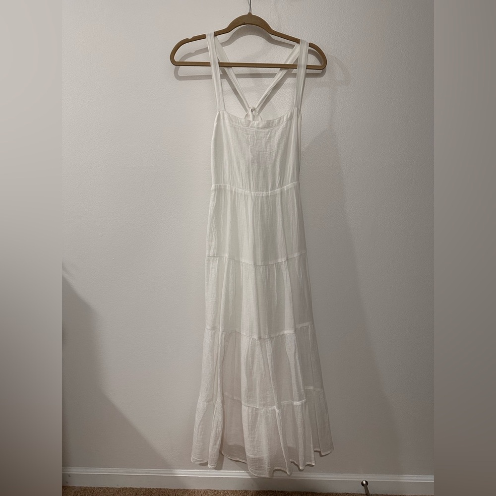 Abercrombie & Fitch White Maxi Dress